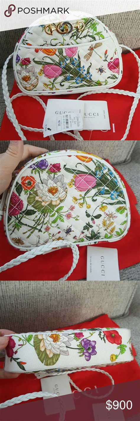 Gucci Trapuntata Floral Mini Crossbody Bag 